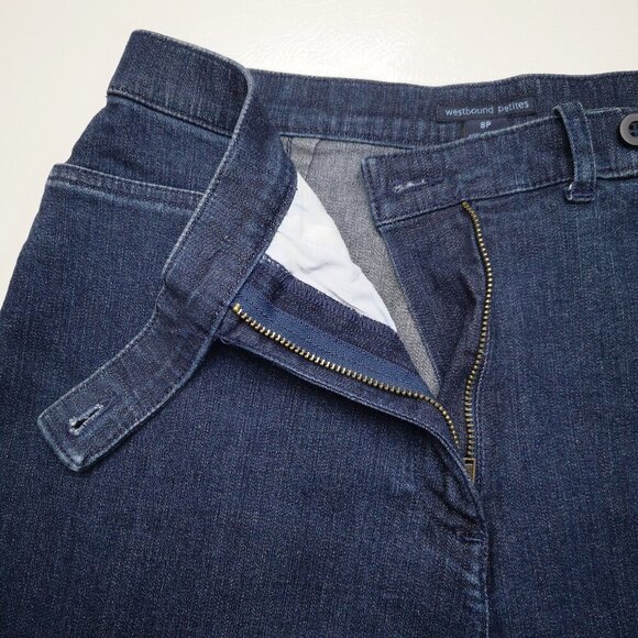 Westbound Petites Ladies Size 8P Medium Wash Straight Leg Capri Pants - Picture 9 of 11